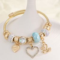 Casual Modern Style Classic Style Bear Rhinestones Stainless Steel Alloy Wholesale Bangle main image 4