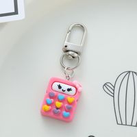 Cute Cartoon Alloy Resin Bag Pendant Keychain main image 4