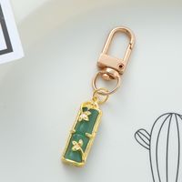 Cute Vintage Style Ethnic Style Bamboo Alloy Inlay Glass Bag Pendant Keychain sku image 2