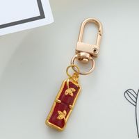 Cute Vintage Style Ethnic Style Bamboo Alloy Inlay Glass Bag Pendant Keychain main image 5
