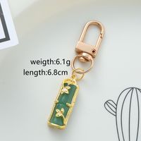 Chinoiserie Elegant Rabbit Alloy Glass Bag Pendant Keychain main image 2