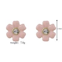 1 Pair Princess Sweet Flower Inlay Imitation Pearl Alloy Zircon Ear Studs main image 2