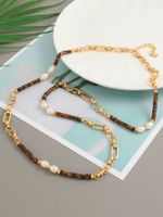 Elegant Vacation Color Block Stone Copper Beaded Plating 18K Gold Plated Women's Long Necklace main image 3