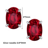 1 Pair Elegant Commute Solid Color Inlay Sterling Silver Zircon Silver Plated Ear Studs main image 2