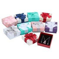 Simple Style Bow Knot Paper Jewelry Boxes main image 3