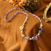 Retro U-Form Süßwasserperle Glas Perlen Frau Armbänder Halskette main image 6