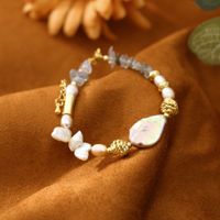 Simple Style Classic Style Geometric Moonstone Freshwater Pearl Copper Bracelets In Bulk main image 3