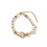 Simple Style Classic Style Geometric Moonstone Freshwater Pearl Copper Bracelets In Bulk sku image 1