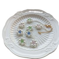 Simple Style Flower Freshwater Pearl Glass Choker In Bulk main image 3