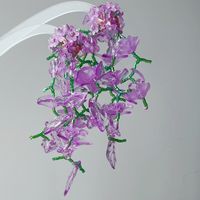 1 Paar Einfacher Stil Klassischer Stil Blume Perlen Glas Tropfenohrringe sku image 1