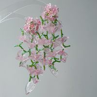 1 Pair Simple Style Classic Style Flower Beaded Glass Drop Earrings sku image 2