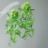1 Paar Einfacher Stil Klassischer Stil Blume Perlen Glas Tropfenohrringe sku image 5