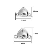 1 Set 16 Hole Under 1mm Metal Heart Shape Pendant main image 2