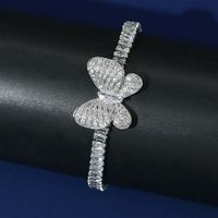 Le Cuivre Plaqué Or 18K Style Simple Style Classique Papillon Incruster Zircon Bracelets sku image 3