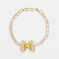 Copper 18K Gold Plated Simple Style Classic Style Butterfly Inlay Zircon Bracelets main image 3