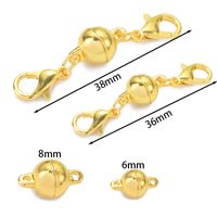 1 Set Alloy Gold Plated Solid Color Lobster Clasp main image 3