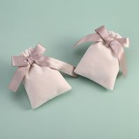 Simple Style Classic Style Bow Knot Flannel Jewelry Packaging Bags sku image 1