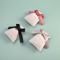 Simple Style Classic Style Bow Knot Flannel Jewelry Packaging Bags main image 3