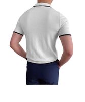 Men's Stripe Patchwork Polo Shirt Men's Clothing main image 2