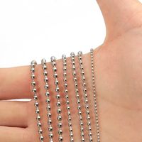 1 Piece Diameter 3mm 304 Stainless Steel Solid Color Polished Chain main image 5