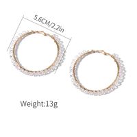 IG Style Simple Style Circle Zinc Alloy Crystal Women's Earrings 1 Pair sku image 1