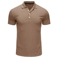 Men's Solid Color Patchwork Polo Shirt Men's Clothing main image 3