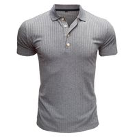 Men's Solid Color Patchwork Polo Shirt Men's Clothing main image 2