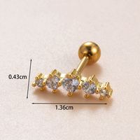 1 Piece Casual French Style Korean Style Round Flower Snake Inlay Copper Zircon Drop Earrings Ear Studs main image 5