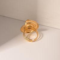 Edelstahl 316 18 Karat Vergoldet IG-Stil Einfacher Stil Spiral- Offener Ring main image 4