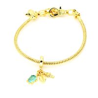Kupfer 18 Karat Vergoldet Süß Einfacher Stil Inlay Geometrisch Künstliche Perlen Zirkon Armbänder main image 5