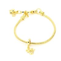 Copper 18K Gold Plated Cute Simple Style Inlay Geometric Artificial Pearls Zircon Bracelets sku image 1