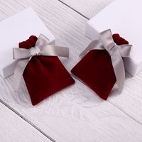 Cute Simple Style Bow Knot Flannel Jewelry Packaging Bags main image 1