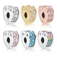 1 Piece 10mm Hole 3~3.9mm Alloy Zircon Heart Shape Polished Spacer Bars main image 1