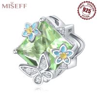 1 Piece 10*10mm 5*10mm 5 * 11mm Sterling Silver Zircon Round Flower Butterfly Polished Pendant Beads sku image 23