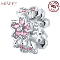 1 Piece 10*10mm 5*10mm 5 * 11mm Sterling Silver Zircon Round Flower Butterfly Polished Pendant Beads sku image 3