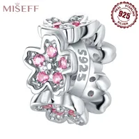 1 Pièce 10*10mm 5*10 Millimètres 5*11mm Argent Sterling Zircon Rond Fleur Papillon Brillant Pendentif Perles sku image 3