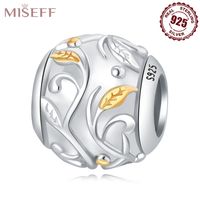 1 Piece 10*10mm 5*10mm 5 * 11mm Sterling Silver Zircon Round Flower Butterfly Polished Pendant Beads sku image 14