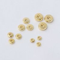 10 PCS/Package Diameter 3mm Diameter 4mm Diameter 5mm Copper 18K Gold Plated Solid Color Polished Spacer Bars main image 5