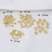 10 PCS/Package Diameter 3mm Diameter 4mm Diameter 5mm Copper 18K Gold Plated Solid Color Polished Spacer Bars main image 2