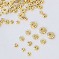 10 PCS/Package Diameter 3mm Diameter 4mm Diameter 5mm Copper 18K Gold Plated Solid Color Polished Spacer Bars main image 3