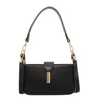 Women's Medium Pu Leather Solid Color Classic Style Streetwear Lock Clasp Shoulder Bag Crossbody Bag sku image 1