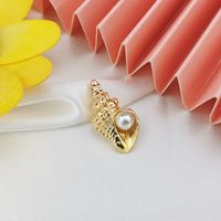 10 PCS/Package 10*21mm 25 * 28mm Metal Pearl Conch Shell Polished Pendant sku image 1