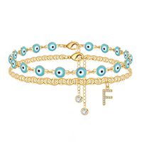 Vacation Tropical Letter Eye Copper Plating Gold Plated Women's Anklet sku image 6