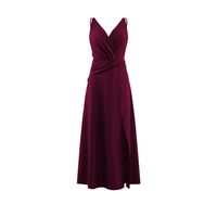Women's Sheath Dress Slit Dress Sexy Simple Style V Neck Sleeveless Solid Color Maxi Long Dress Holiday Banquet main image 3