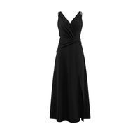 Women's Sheath Dress Slit Dress Sexy Simple Style V Neck Sleeveless Solid Color Maxi Long Dress Holiday Banquet main image 4