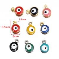 20 PCS/Package 6*8.5mm Hole 1~1.9mm Stainless Steel Devil's Eye Polished Pendant main image 2
