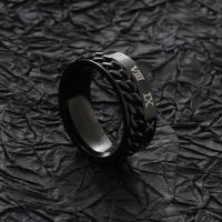 Simple Style Round 304 Stainless Steel Chain Unisex Rings sku image 3