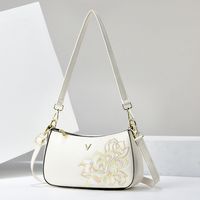 Women's Medium Pu Leather Solid Color Vintage Style Classic Style Square Zipper Shoulder Bag sku image 4