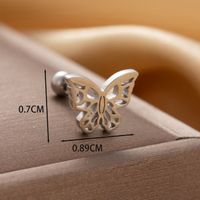 1 Piece Casual French Style Korean Style Square Bee Butterfly Hollow Out Inlay Copper Zircon Drop Earrings Ear Studs main image 2