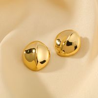 1 Pair IG Style Vintage Style Simple Style Simple Solid Color 304 Stainless Steel 18K Gold Plated Ear Studs main image 1